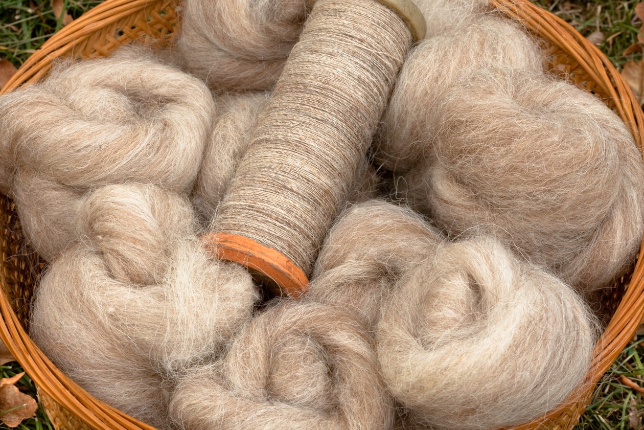 Home Spun Wool Yarn and Fiber Roving